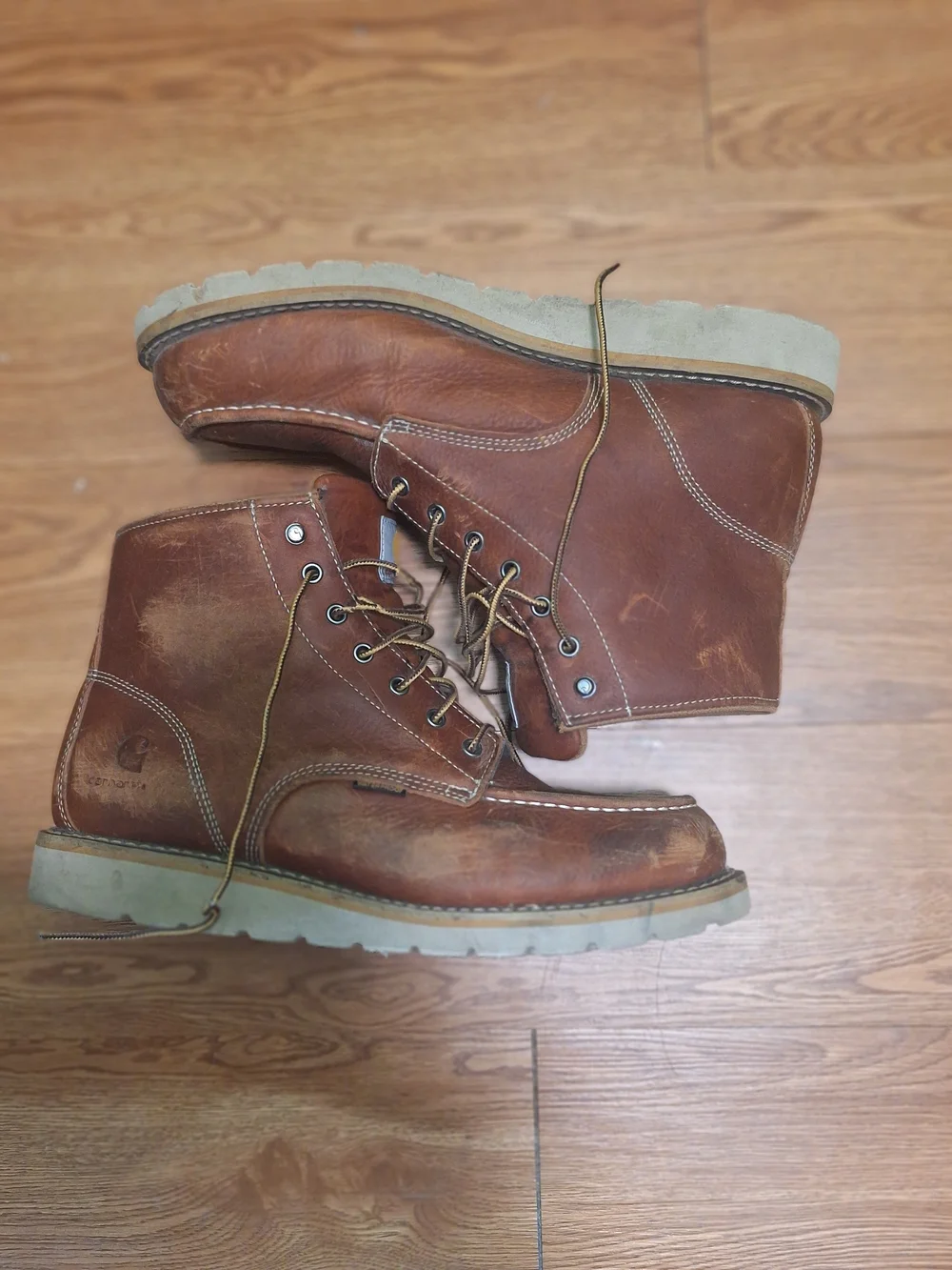Carhartt Men's Tan Brown Moc Toe Work Boots